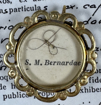 1991 Documented reliquary theca with hair relic of St. Bernadette Soubirous