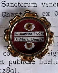 1994 Documented reliquary theca with relics of St. Jane Frances de Chantal &amp; Bl. Marguerite Bourgeoys